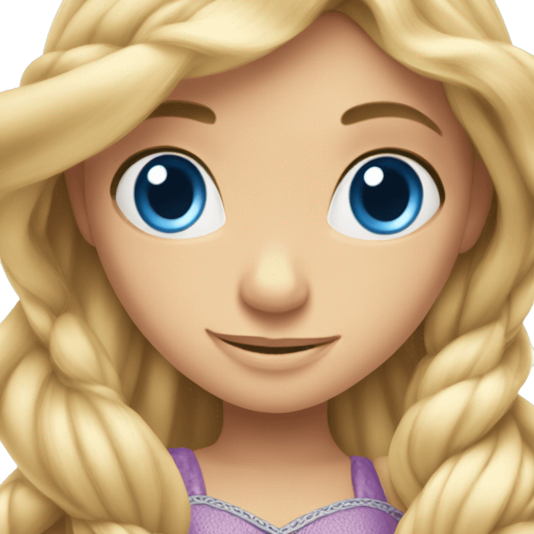 Rapunzel with blue eyes emoji