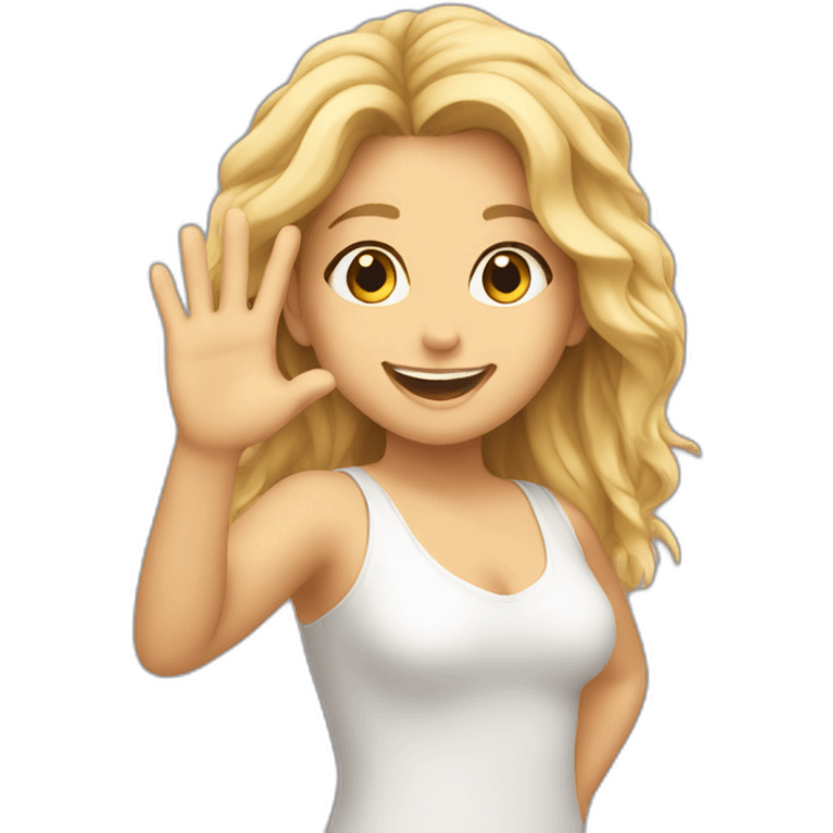 shakira high fiving emoji