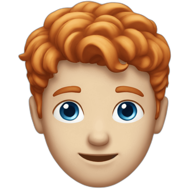 Redhead guy with blue eyes emoji