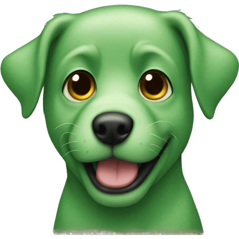 green dog emoji