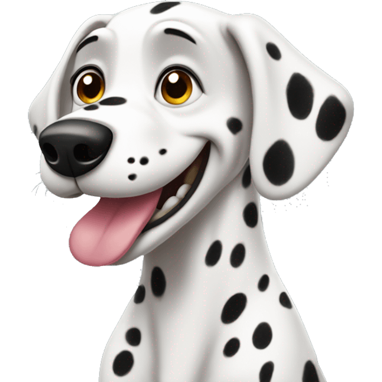 Smiling dalmation emoji