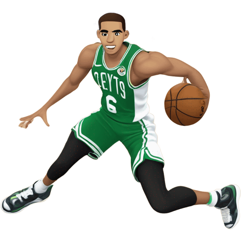 Jayson Tatum dunking on LeBron James  emoji