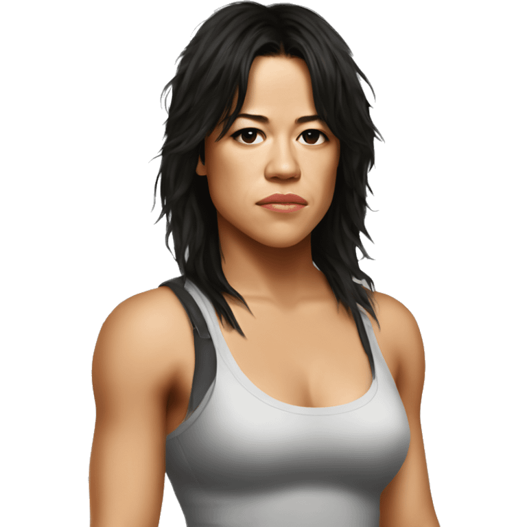 michelle rodriguez serious wearing tank top emoji