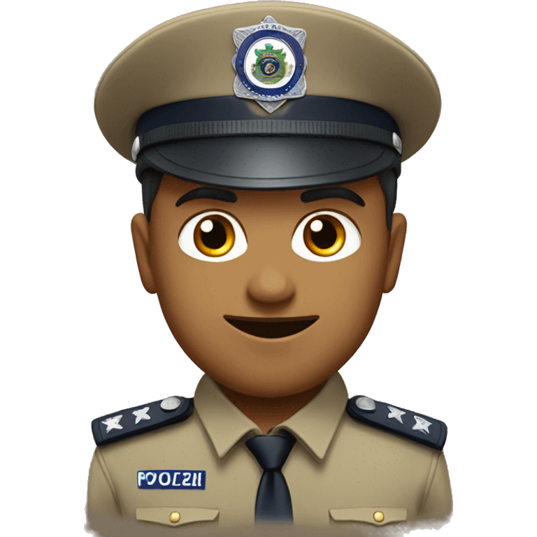 KHEDA POLICE in khakhi uniform  emoji