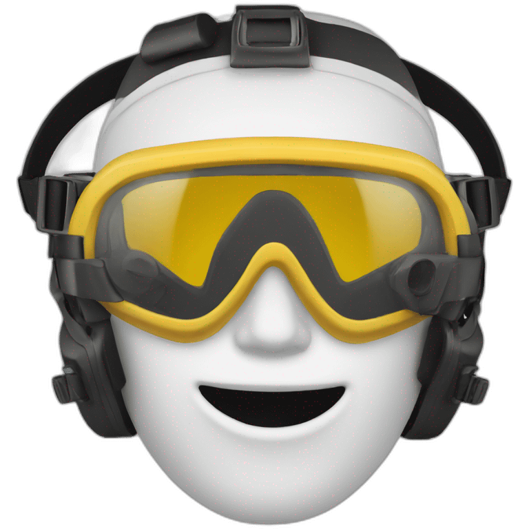 Happy Face with a diver mask emoji