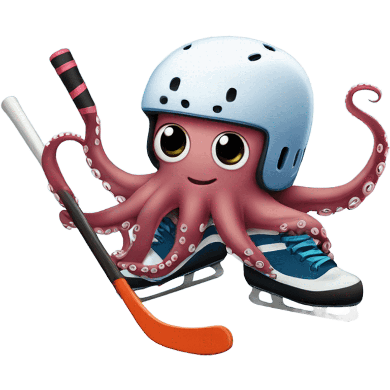 Hockey playing octopus  emoji