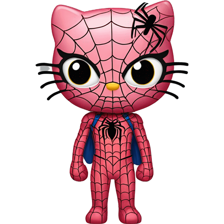 Hello Kitty with Spider-Man emoji