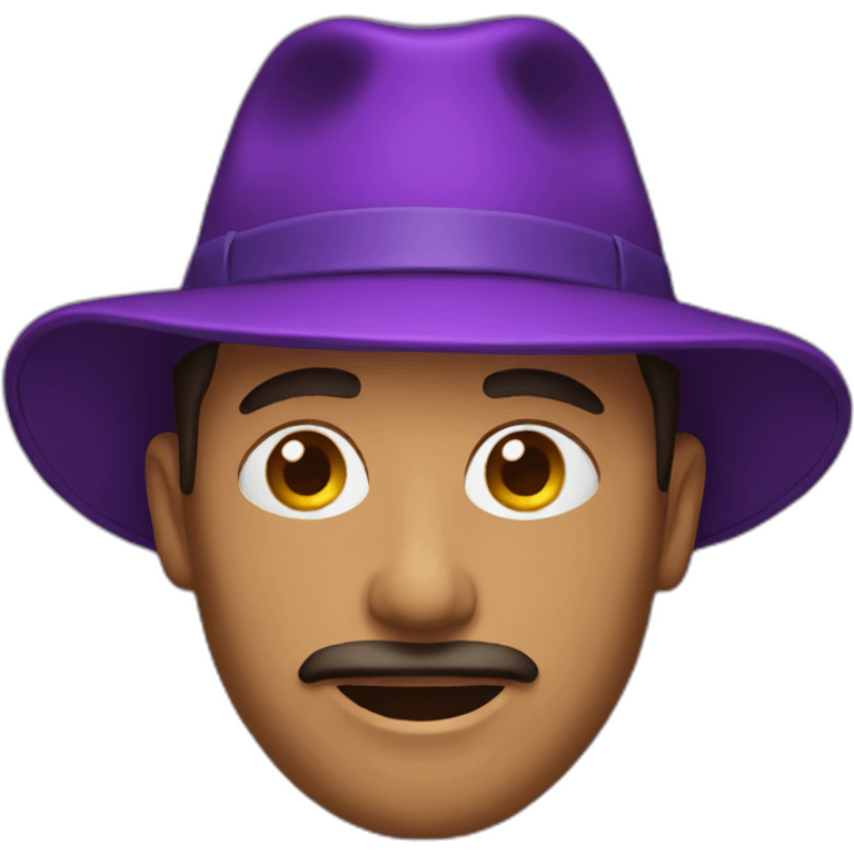 man with a purple hat emoji