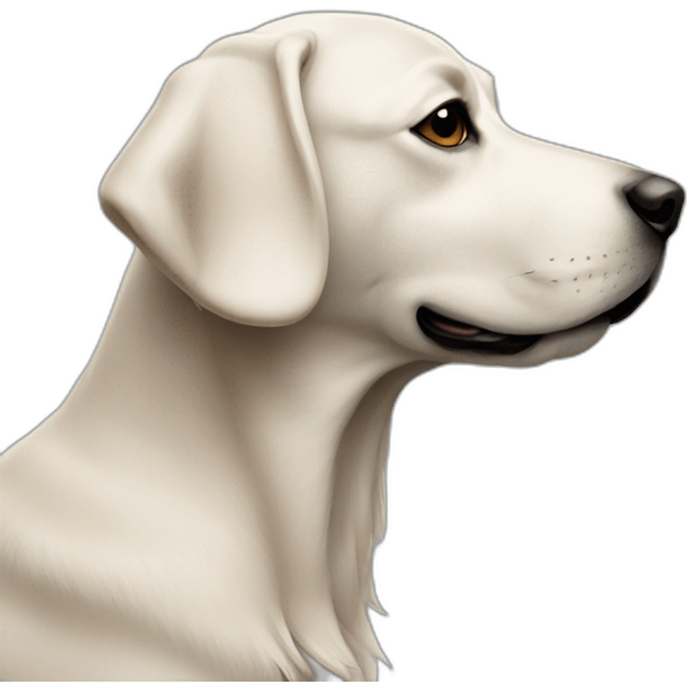 a dog with a long muzzle in profile emoji