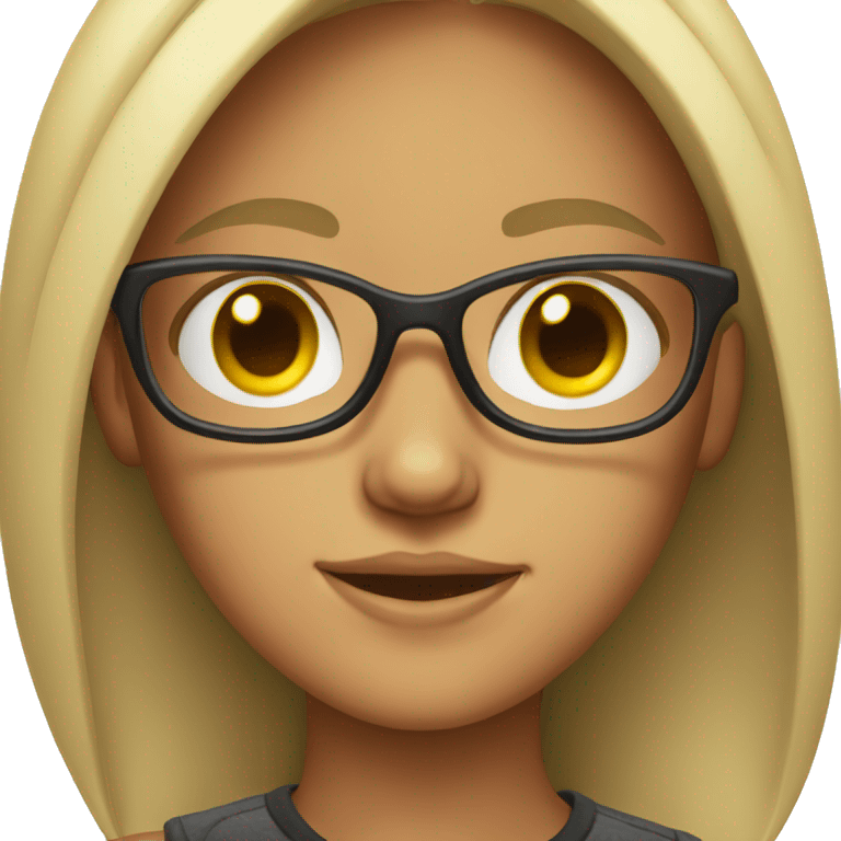 Girl with glasses emoji