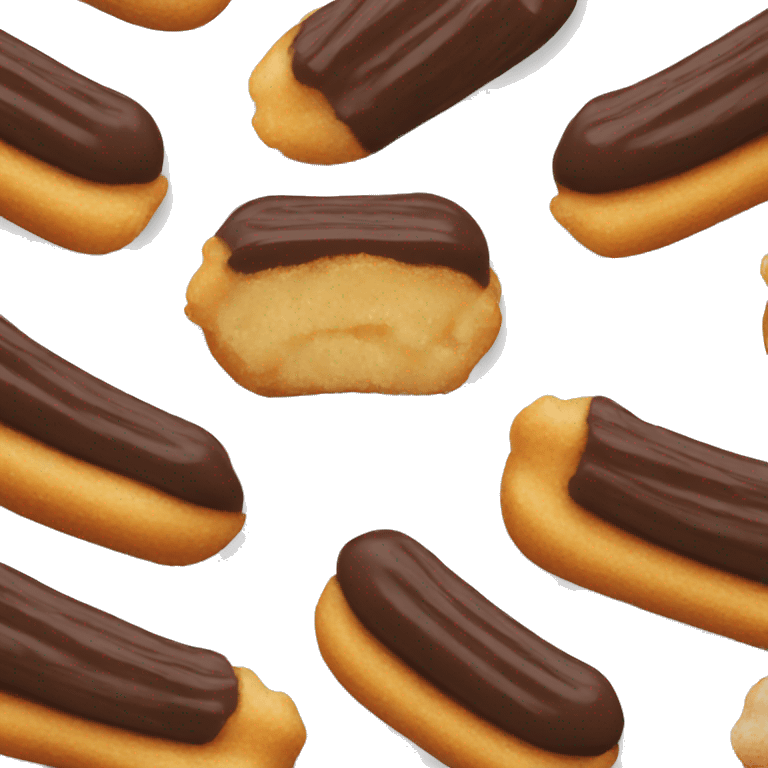 Chocolate dipped churro tip emoji