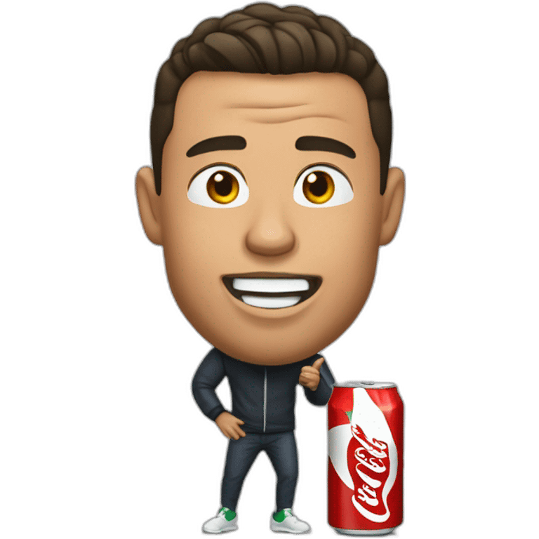 Ronaldo qui boit un coca emoji