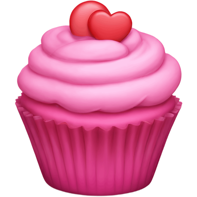 Pink valentine cupcake emoji