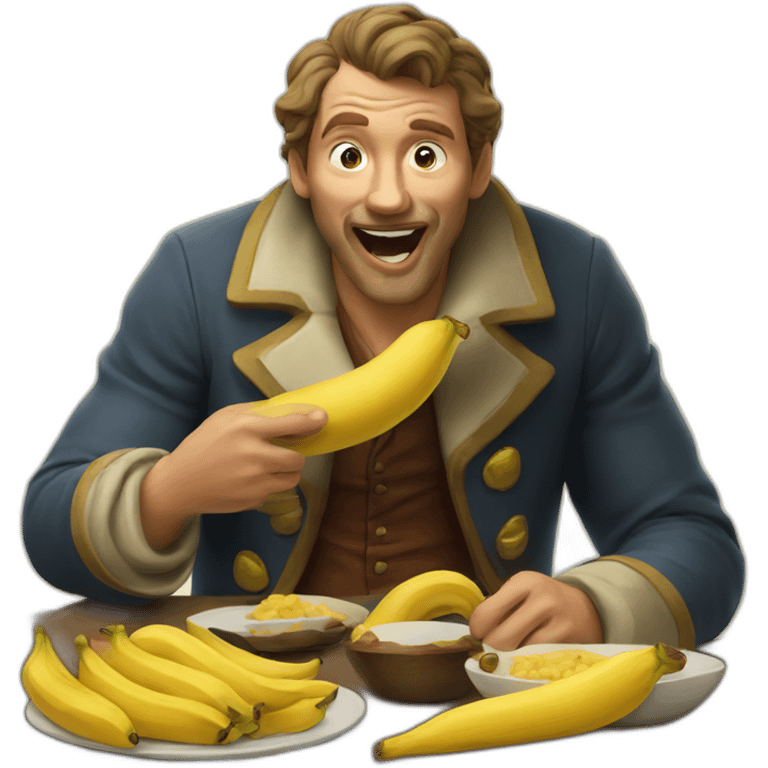 dutch man eating a banna emoji