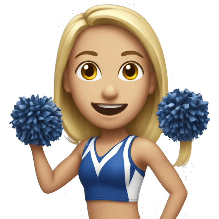 Cheerleader in stunt emoji