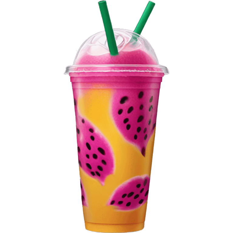 Mango Dragonfruit Refresher from starbucks  emoji