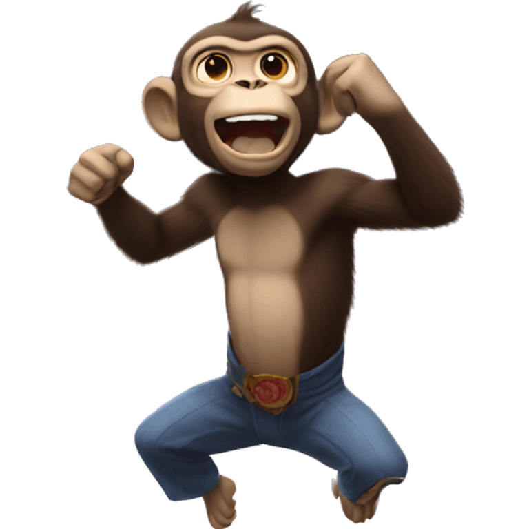 The monkey's shooting lightning bolts  emoji