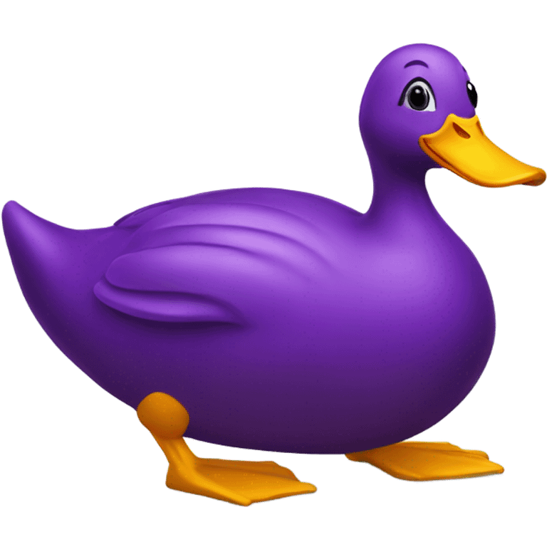 duck with eggplant emoji