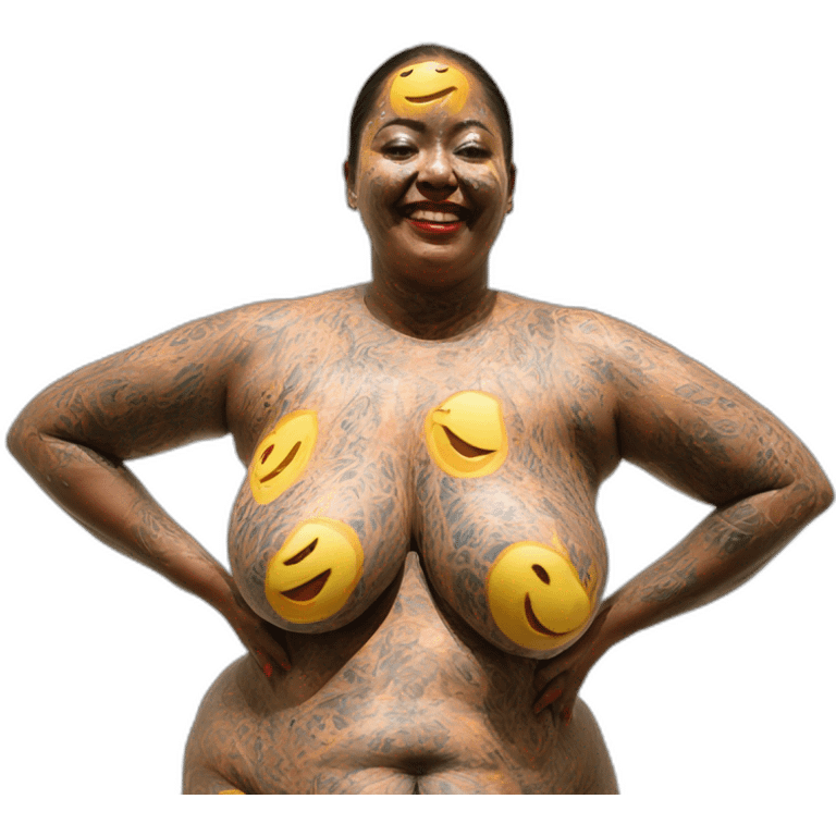 macrophotogrraphy,sari as body-painted navel as pawg-art piece installation in NYC MoMa emoji