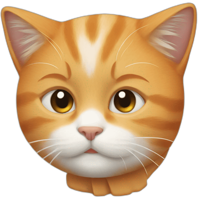 A ginger and white cat with closed eyes  emoji