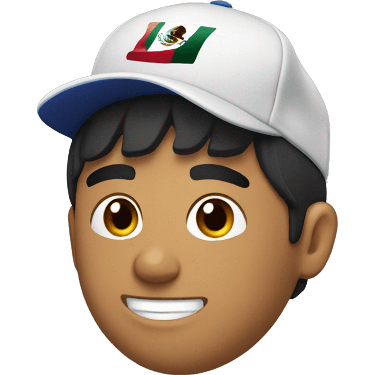 Mexican teen guy in basball cap emoji