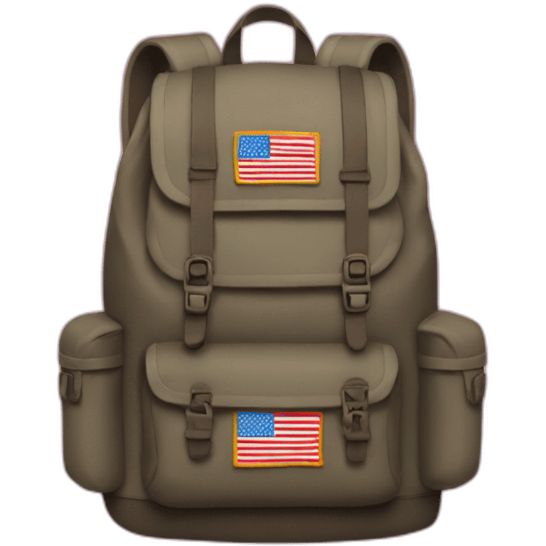 backpack with a flag patch on it emoji