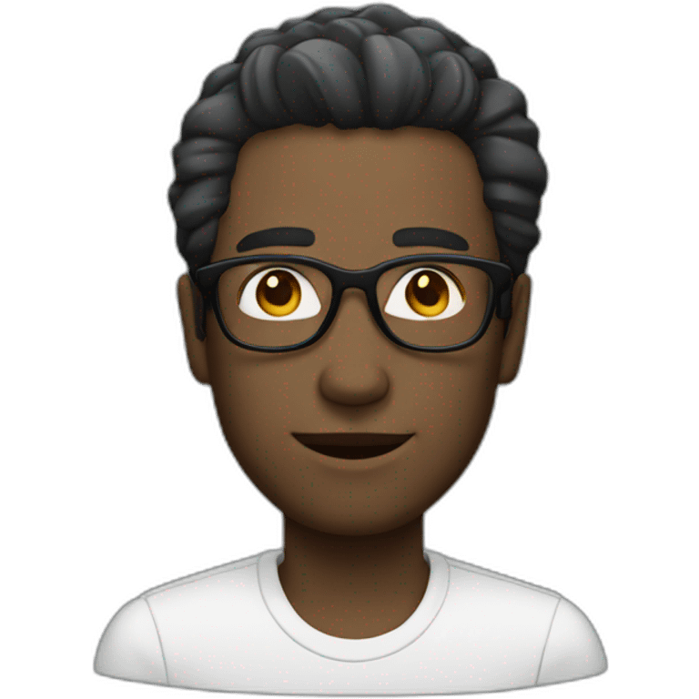 man with white glasses emoji