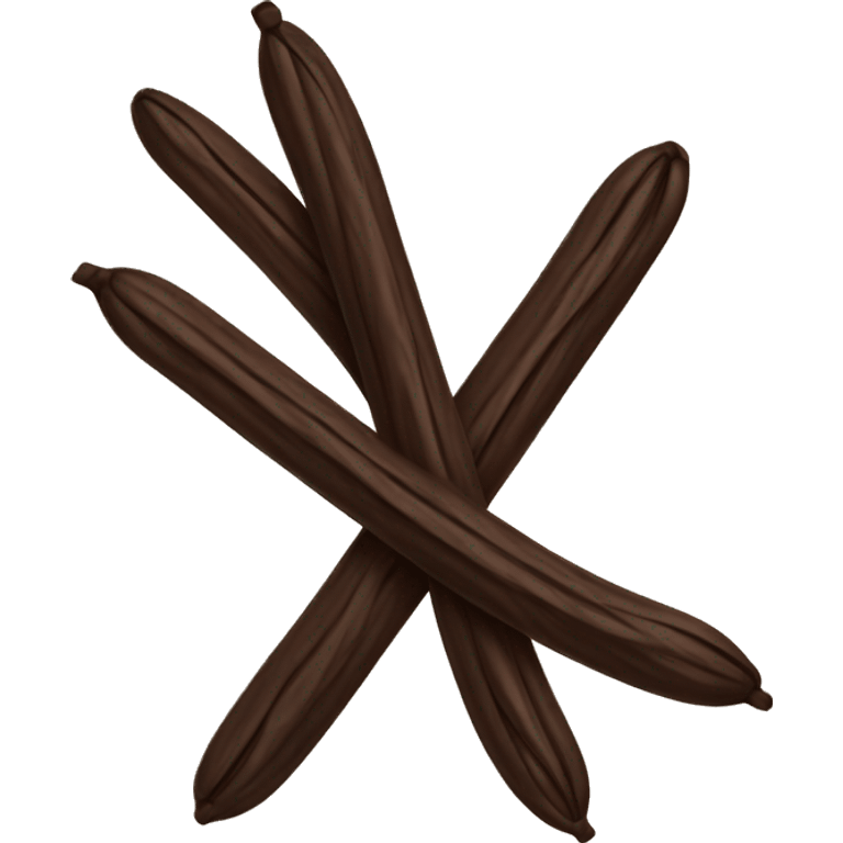 2 brown vanilla beans overlapping in an x  emoji