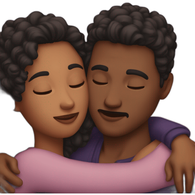 Couple cuddling  emoji