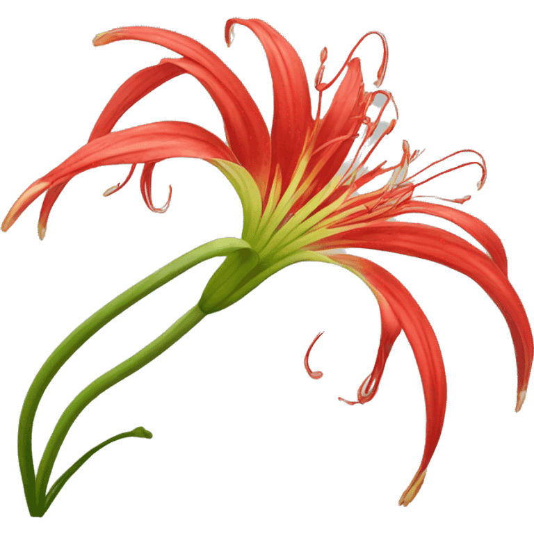 Red Spider Lilly flower  emoji