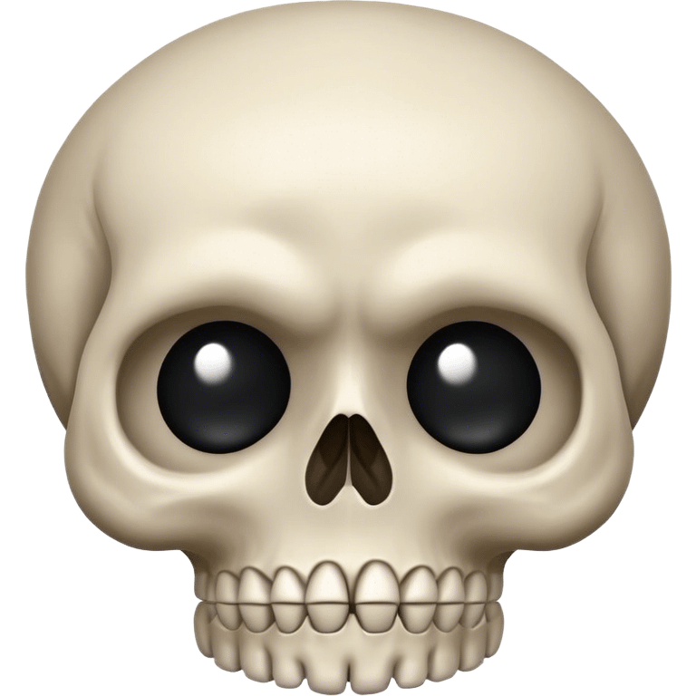 a skull emoji looking sad emoji