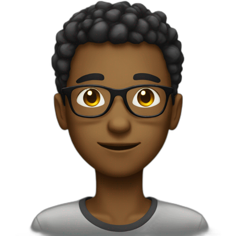 black_mashroomhair boy with glasses yellow emoji