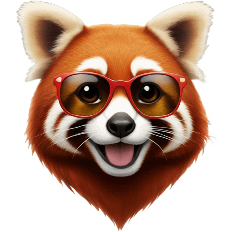 Red panda wearing sunglasses emoji