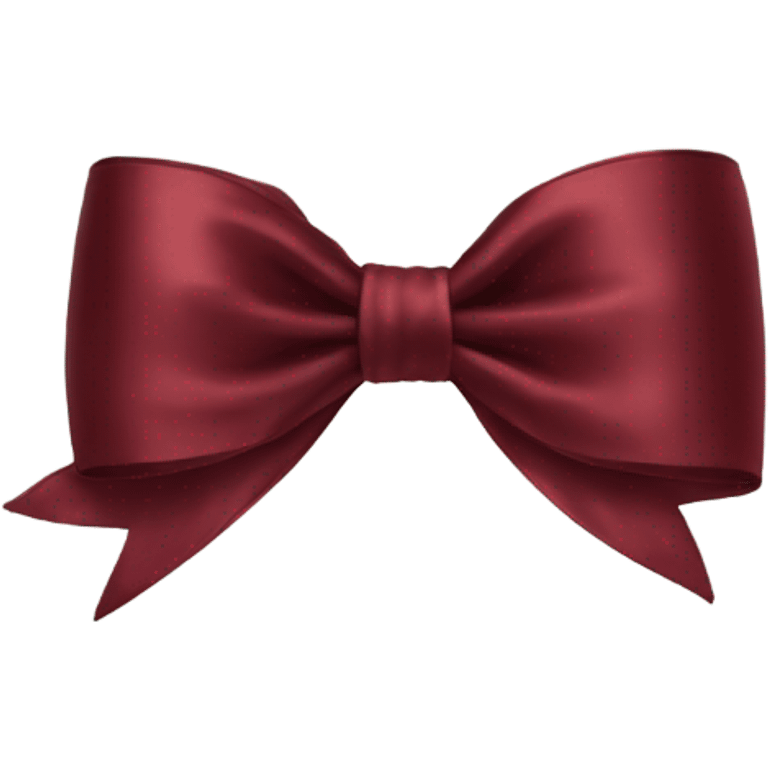 dark red silk bow emoji