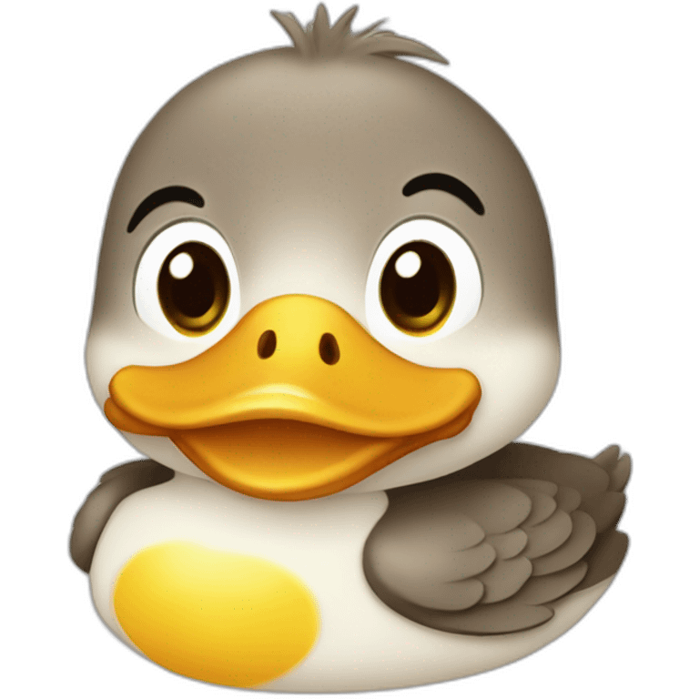 Cute cuddle duck suted emoji