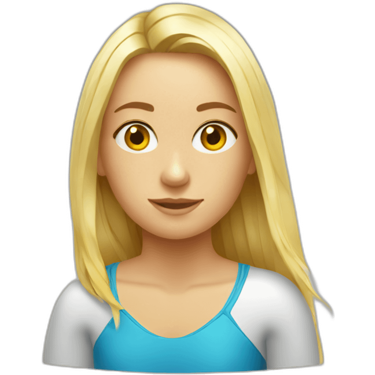 Surfer Ukrainian girl emoji