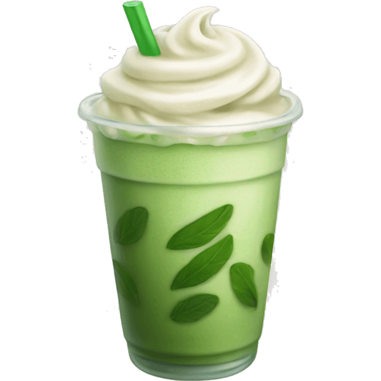 Iced matcha latte emoji