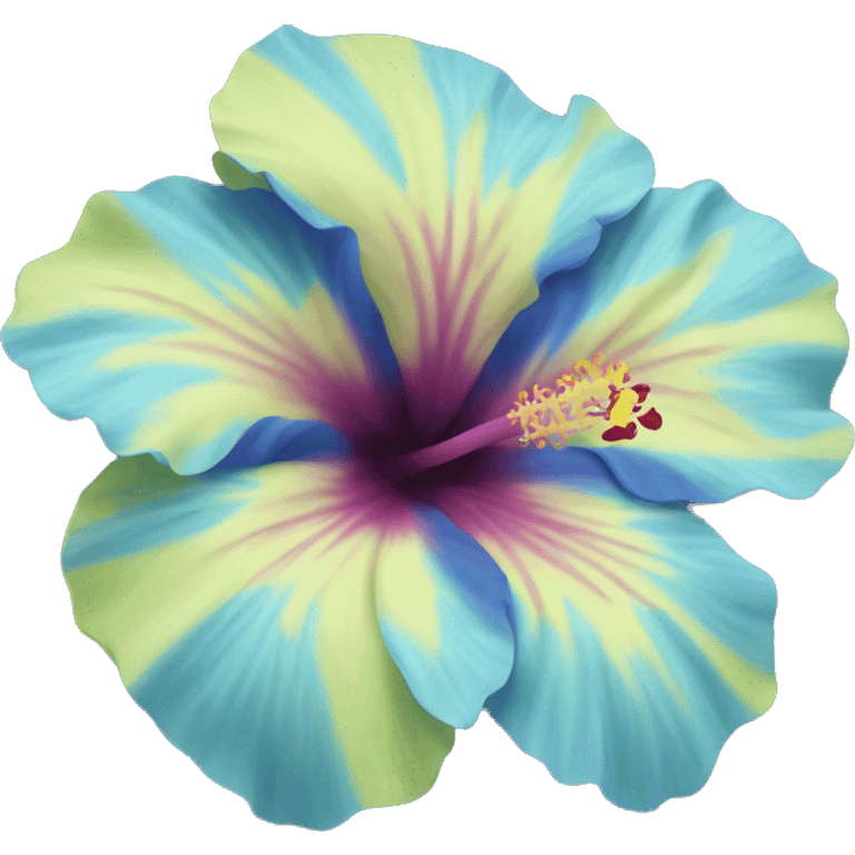 blue hibiscus flower  emoji