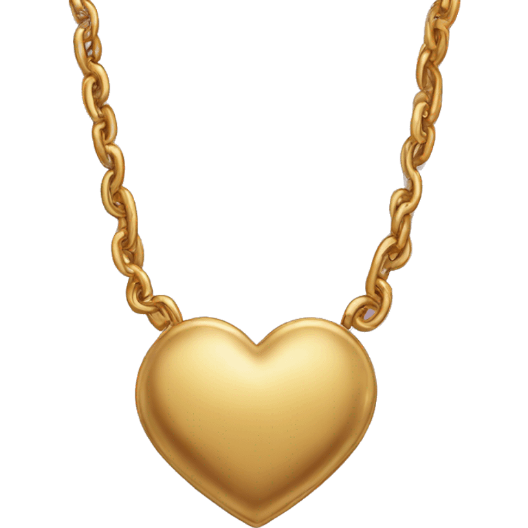 Heart shaped gold necklace with a T on it  emoji