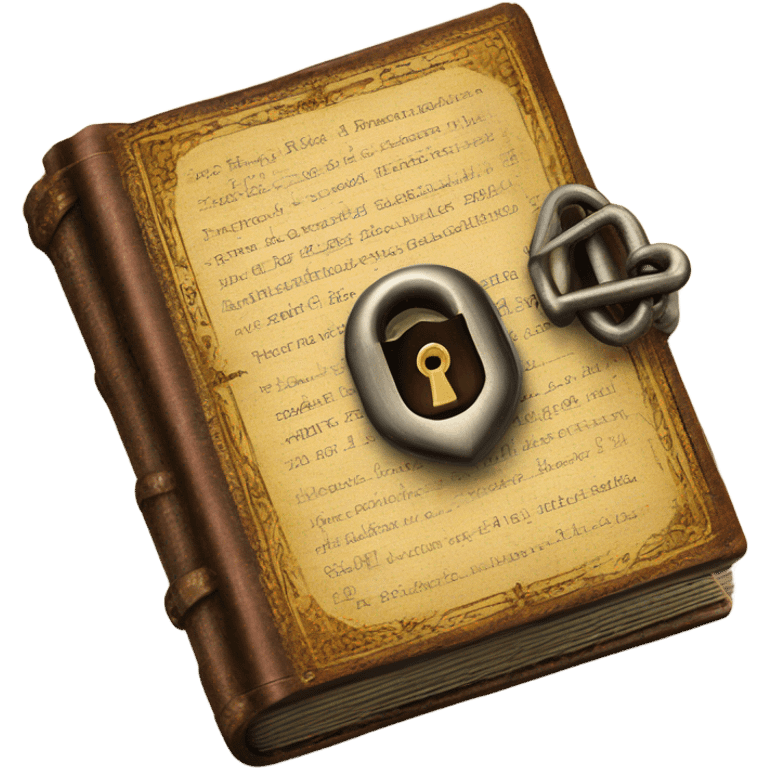 locked vintage diary emoji