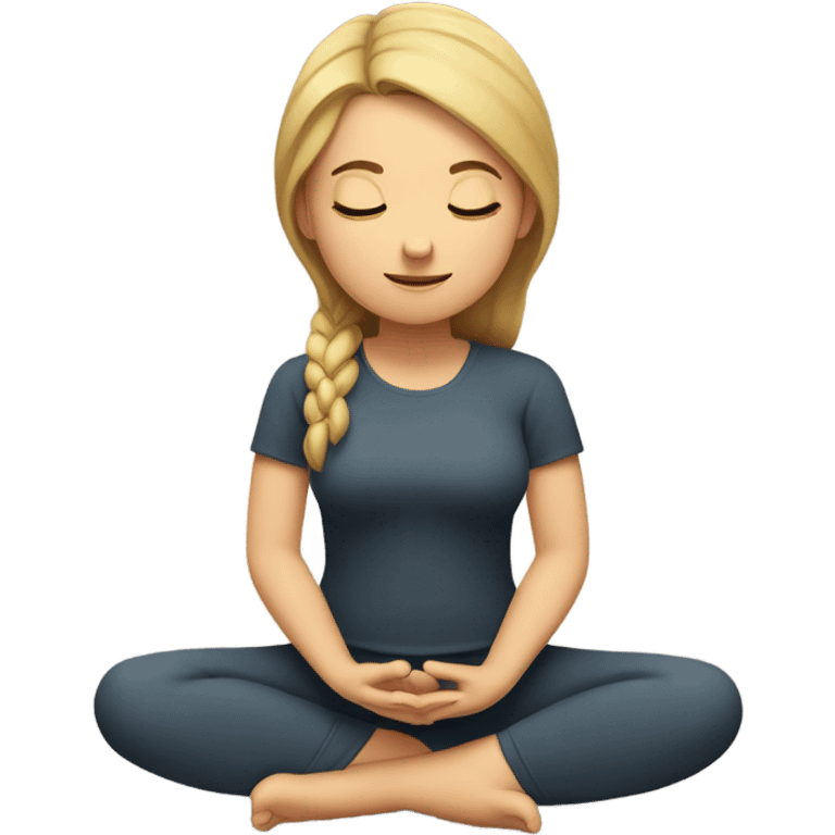 Meditating girl emoji