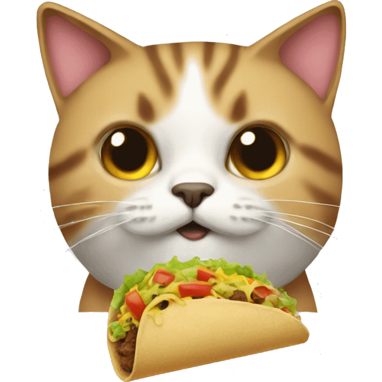 Cat with a taco emoji