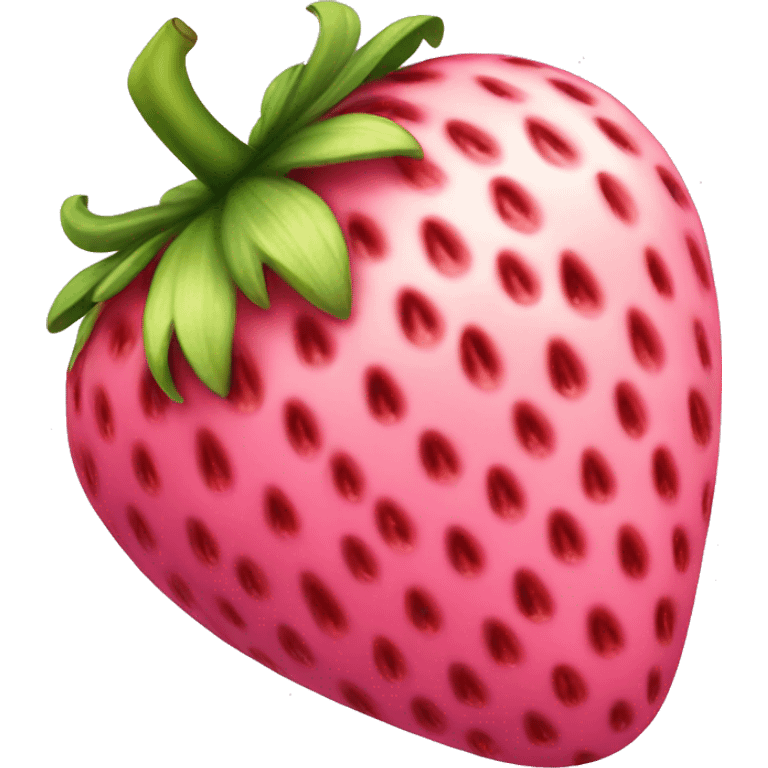 Pink strawberry emoji