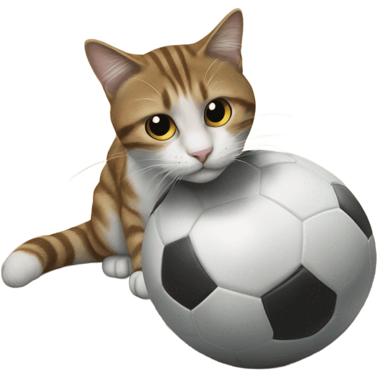 Cat with football emoji