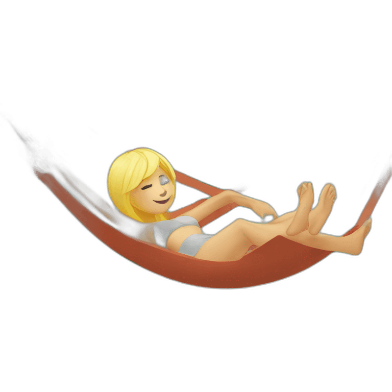 Blond women laying in hammock emoji