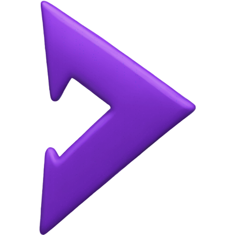 Pointing purple arrow emoji