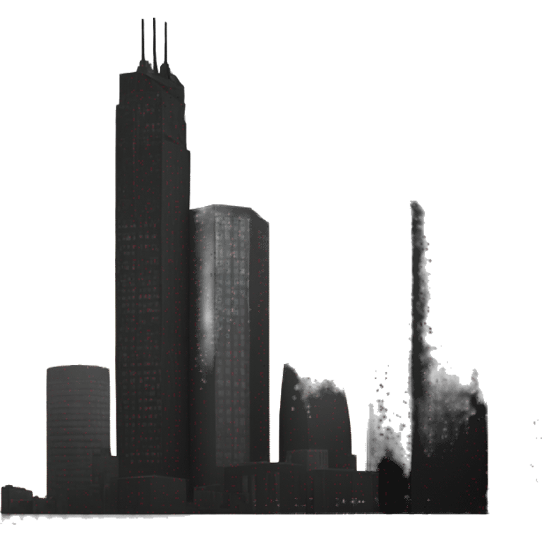 black buildings skyline emoji