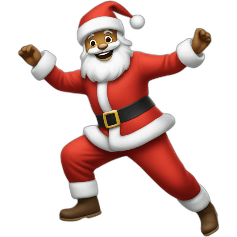 santa claus dancing emoji