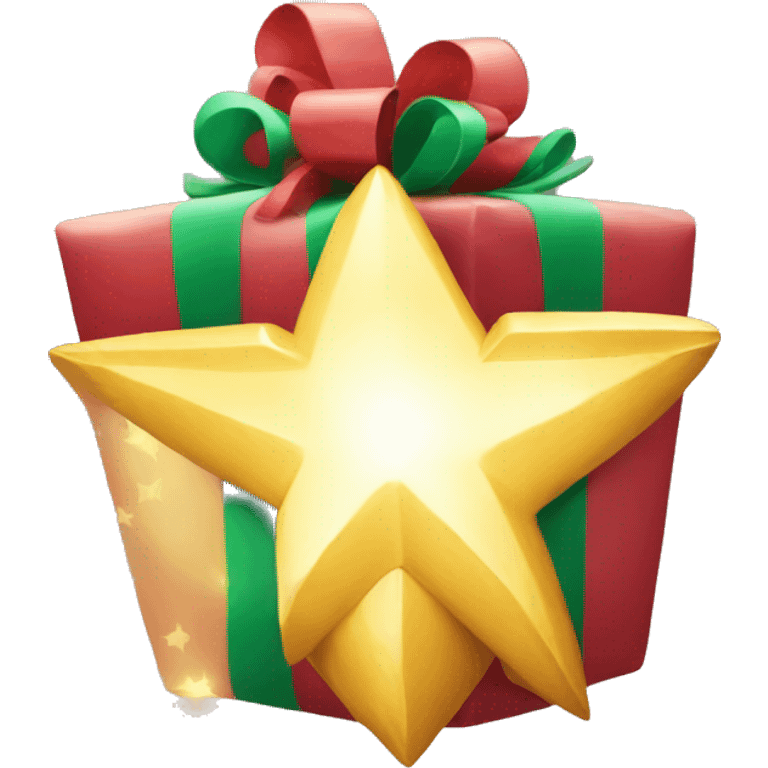 Christmas star shining present  emoji