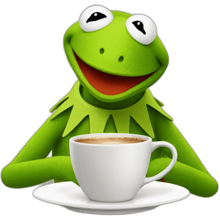 kermit drinking coffee emoji